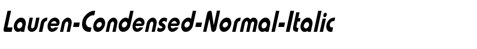 Lauren-Condensed Normal Italic.ttf
