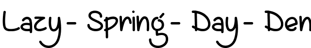 Lazy Spring Day Demo Regular.ttf