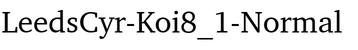 LeedsCyr Koi8_1 Normal.ttf
