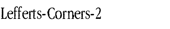 Lefferts Corners  2 Regular.ttf