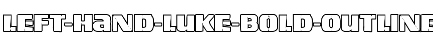 Left Hand Luke Bold Outline Bold Outline.ttf