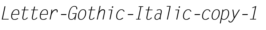 Letter Gothic Italique.ttf