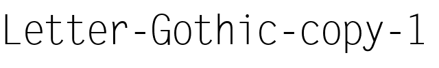 Letter Gothic Normal.ttf