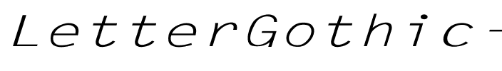 LetterGothic-Italic Ex Regular.ttf