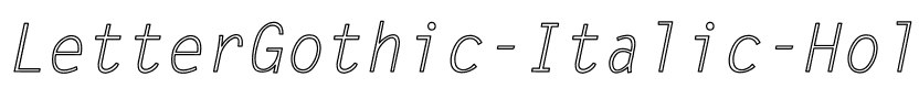 LetterGothic-Italic Hollow Regular.ttf