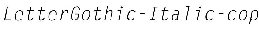 LetterGothic-Italic Regular.ttf