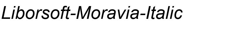 Liborsoft Moravia Italic.ttf