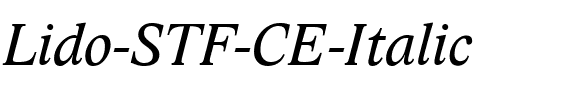 Lido STF CE Italic.ttf