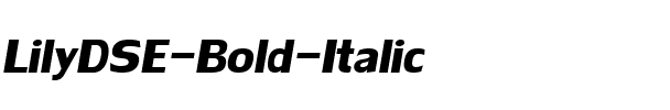 LilyDSE Bold Italic.ttf