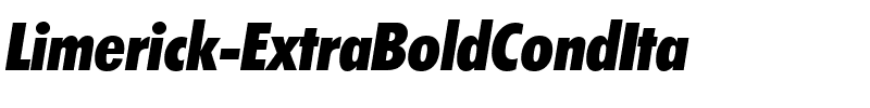 Limerick-ExtraBoldCondIta Regular.ttf