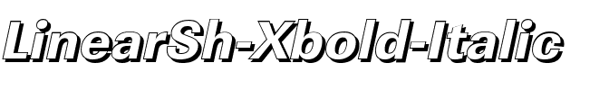 LinearSh-Xbold Italic.ttf