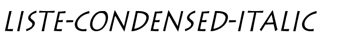 Liste Condensed Italic.ttf