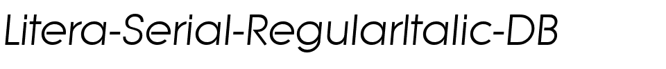 Litera-Serial DB RegularItalic.ttf