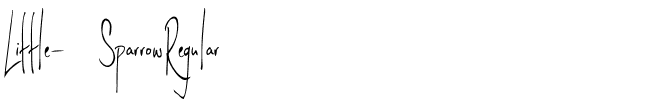 Little Sparrow Regular.ttf