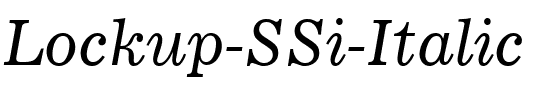 Lockup SSi Italic.ttf