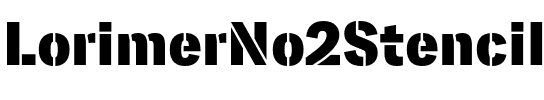 Lorimer No 2 Stencil Regular.otf