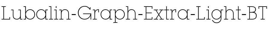 LubalGraph XLt BT Extra Light.ttf