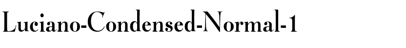Luciano-Condensed Normal.ttf