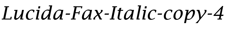 Lucida Fax Italique.ttf
