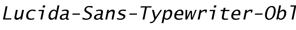 Lucida Sans Typewriter Oblique.ttf