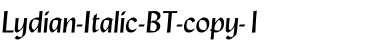 Lydian BT Italic.ttf