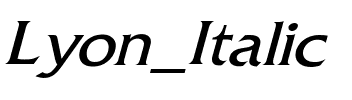 Lyon_Italic Normal.ttf