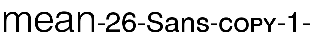 MEAN 26 Sans Regular.ttf