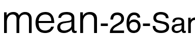 MEAN 26 Sans Regular.ttf