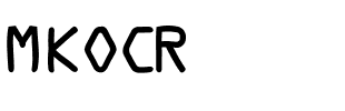 MKOCR Regular.ttf