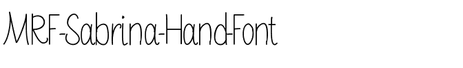 MRF Sabrina Hand Font Medium.ttf