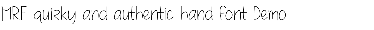 MRF quirky and authentic hand font Medium.ttf