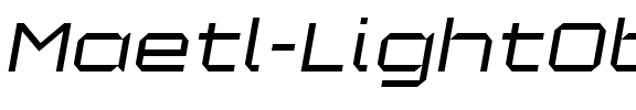 Maetl LightOblique.ttf