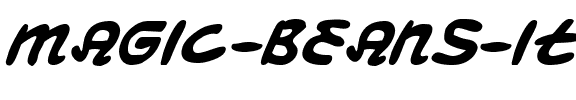Magic Beans Italic Italic.ttf