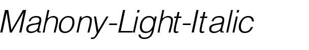 Mahony Light Italic.ttf