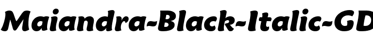Maiandra Black Italic GD Italic.ttf