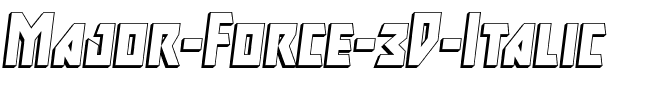 Major Force 3D Italic Italic.ttf