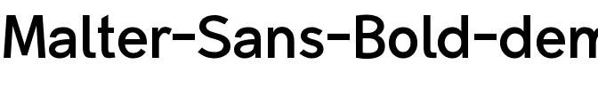 Malter Sans Bold demo Regular.otf