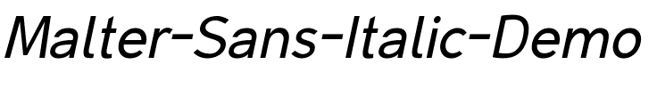 Malter Sans Italic Demo Regular.otf
