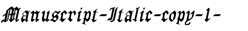 Manuscript Italic.ttf