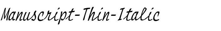 Manuscript Thin Italic.ttf