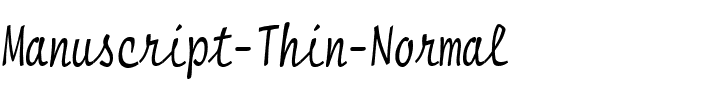 Manuscript Thin Normal.ttf