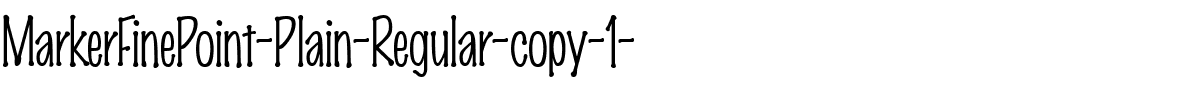 MarkerFinePoint-Plain Regular.ttf