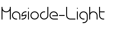 Masiode Light.ttf