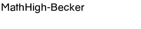 MathHigh Becker Normal.ttf