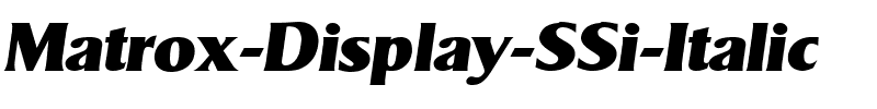 Matrox Display SSi Italic.ttf