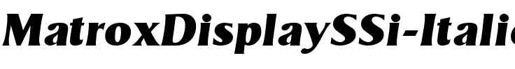 MatroxDisplaySSi Italic.ttf