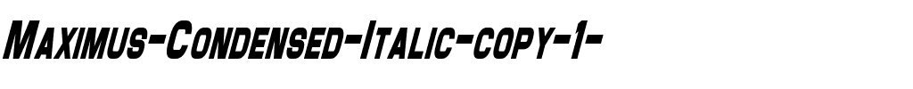 Maximus Condensed Italic.ttf