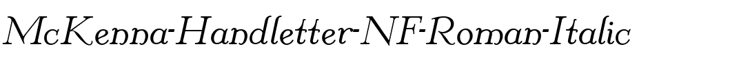 McKenna Handletter NF Roman Italic Regular.ttf