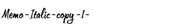 Memo Italic.ttf