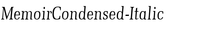 MemoirCondensed Italic.ttf